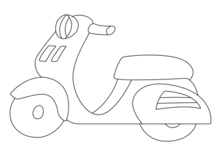 Moto 04 - Coloriages véhicule - Coloriages - 10doigts.fr